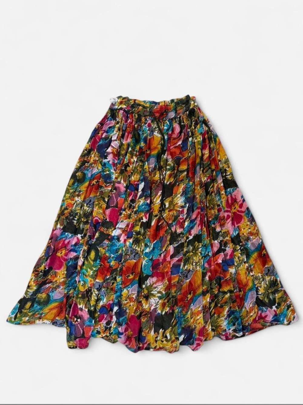 Vintage 90’s La Femme maxi skirt, adjustable, floral cotton